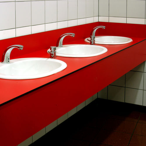 Wand-Waschbecken - U011 - Frajt s.r.o. - HPL / für Eckeinbau / modern