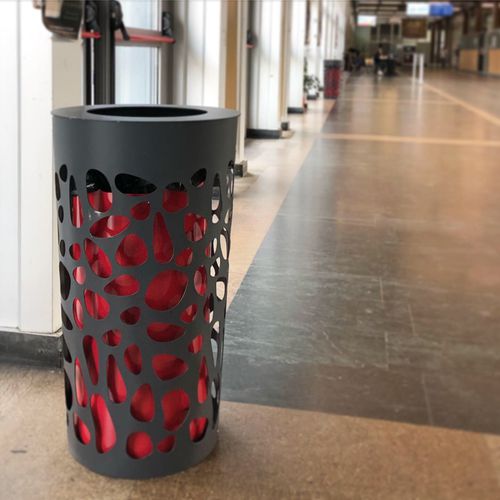 Park-Abfallbehälter - CLAPS CONIC - THE ITALIAN LAB SRL - galvanisiertem Stahl / Stahlblech / mit integriertem Aschenbecher