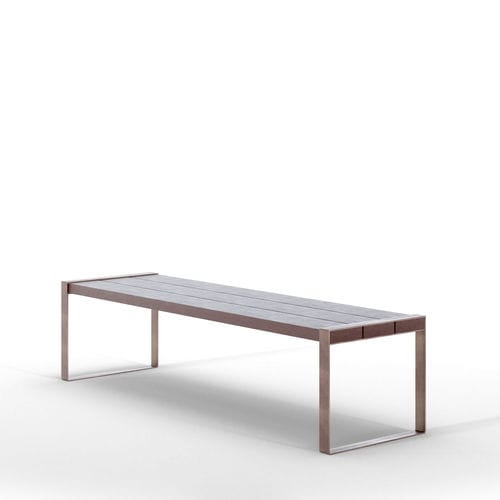 Moderne Bank für den öffentlichen Raum - EASY EVO SEAT RECY - THE ITALIAN LAB SRL - Stahlblech / Recyclingkunststoff / ohne Rückenlehne