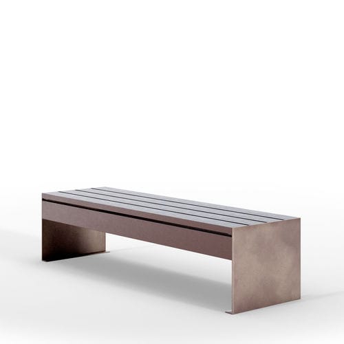Moderne Bank für den öffentlichen Raum - ETIC SEAT RECY - THE ITALIAN LAB SRL - Stahlblech / Recyclingkunststoff / ohne Rückenlehne