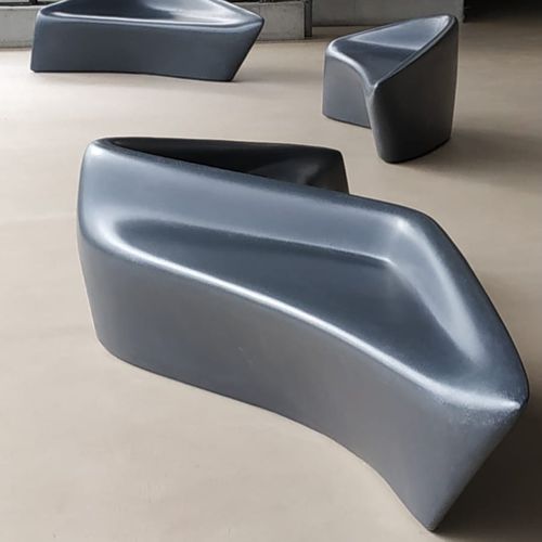 Bank für den öffentlichen Raum / originelles Design - CL BENCH - THE ITALIAN LAB SRL - Beton / mit Rückenlehne / doppelseitig