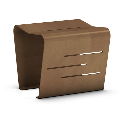 Moderner Hocker - MAC - THE ITALIAN LAB SRL - Stahl / Gestell aus Stahlblech / mit Kufengestell