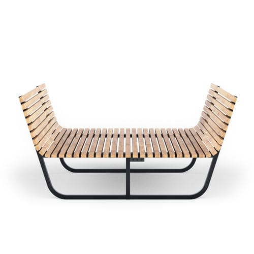 Moderne Sonnenliege - URBAN RELAX L / URBAN RELAX M - THE ITALIAN LAB SRL - galvanisiertem Stahl / Holz / für öffentliche Bereiche