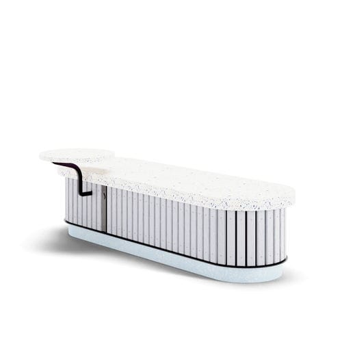 Moderne Bank für den öffentlichen Raum - STANDARD - THE ITALIAN LAB SRL - Tropenholz / Beton / galvanisiertem Stahl