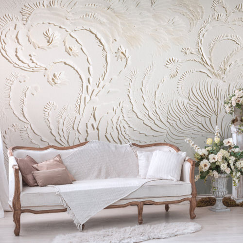 Moderne Tapete - DB-1 BAROQUE BEAUTY - AREA environments - Leinen / Vinyl / Blumenmotiv