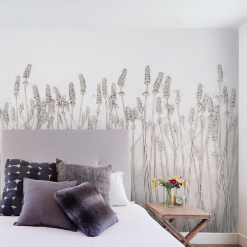 Moderne Tapete - RD-4 LAVENDER - AREA environments - Leinen / Vinyl / Naturmotiv