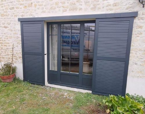 Lamellen-Fensterladen - Persienné - GYT - Schiebe / Aluminium / Tür