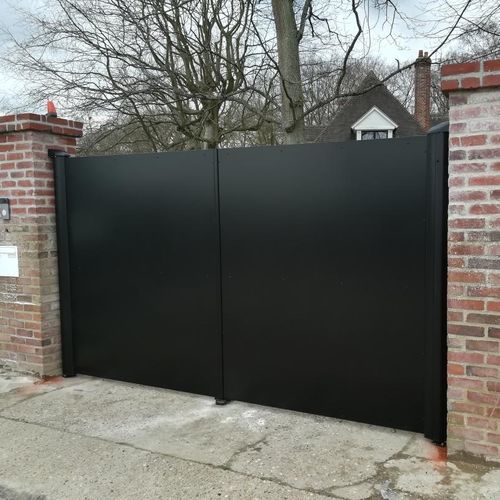Einflügeliges Tor - Ambellya - GYT - rechts / Aluminium / Platten