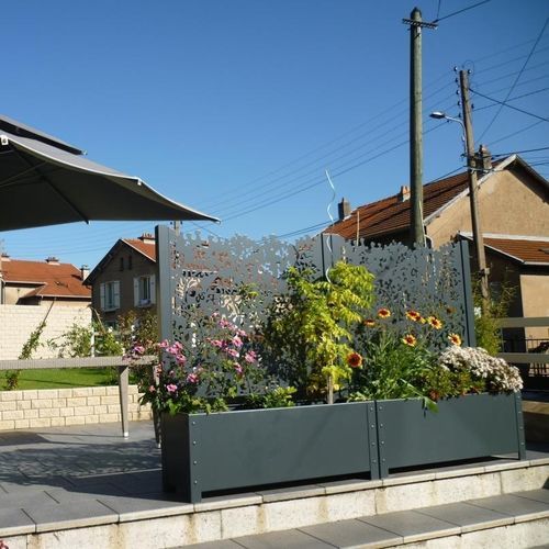 Aluminium-Pflanzkübel - Ambellya Chatelaîne - GYT - rechteckig / modern / grau