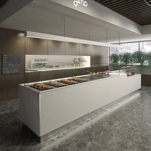 Verkaufskühlvitrine - PURE - Jimo Cooling Technology - für Konditoreien / mit Licht / auf Rollen