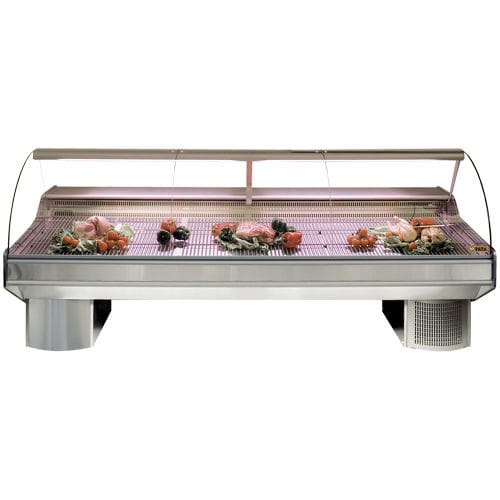 Verkaufskühlvitrine - COLUMN FEET - Jimo Cooling Technology - für Metzgerei / mit Licht