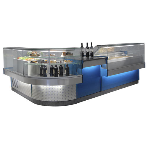 Verkaufskühlvitrine - BLUE - Jimo Cooling Technology - für Restaurants / mit Licht / maßgefertigt