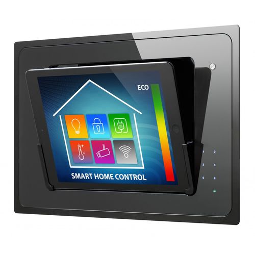 Wandmontierter iPad®-Ständer - IROOM’S IDOCK - iRoom Gmbh - für Privatgebrauch / horizontal / bündig