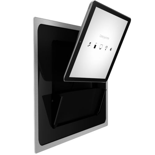Wandmontierter iPad®-Ständer - IROOM’S IBEZEL - iRoom Gmbh - für Privatgebrauch / horizontal / bündig