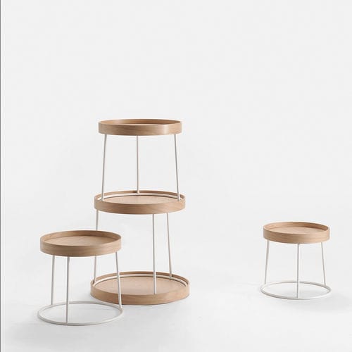 Modulregal - BABEL - DANTE - Goods and Bads - modern / gebeiztes Holz / pulverbeschichteter Stahl