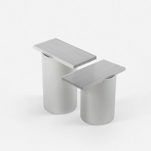 Moderner Beistelltisch - VENT - DANTE - Goods and Bads - Aluminium / Gestell aus Aluminium / rechteckig