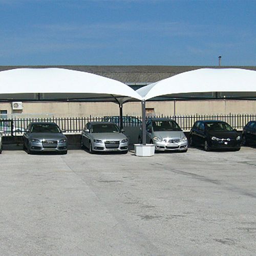 Stahlpavillon - MODULAR - Apostoli Daniele - PVC / Stoffdach / mit Stahlstruktur