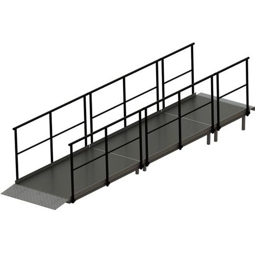 Zugangsrampe für Behinderte - Mott Mobile Systeme GmbH &Co. KG - Aluminium / Blech / Für Theaterszene