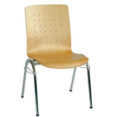 Moderner Stuhl - Jagst - Mott Mobile Systeme GmbH &Co. KG - für den Innenraum / Buche / Gestell aus verchromtem Metall