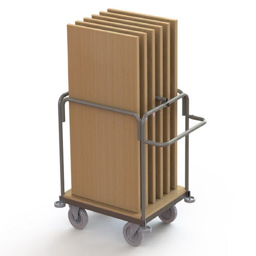 Wagen / fur Tisch-Transport - VERTICAL PREMIUM - Mott Mobile Systeme GmbH &Co. KG - für Gewerbegebrauch / Aluminium / thermolackierter Stahl