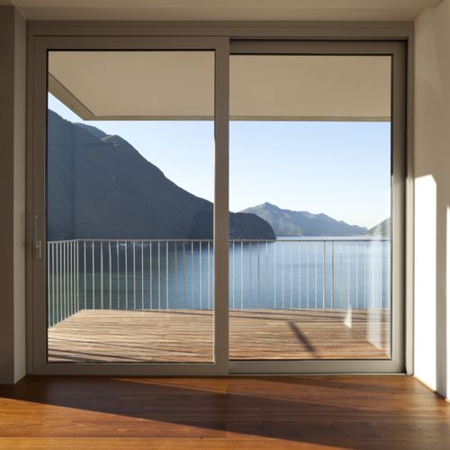 Glasschiebetür - SEICENTO - Sypri - Aluminium / mit Doppelverglasung / mit Wärmedämmung
