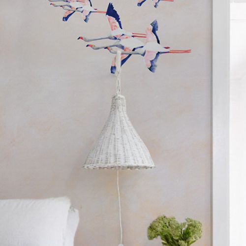 Moderne Tapete - FLAMINGO ROSE - Maison Lévy - Stoff / Tiermuster / rosa