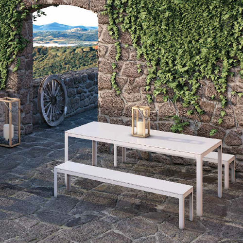 Moderne Gartenbank - TYPE - iCARRARO italian makers - Stahl / Aluminium / für Gewerbegebrauch