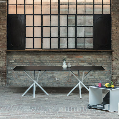 Moderner Tisch - FIRE - iCARRARO italian makers - lackiertes Aluminium / rechteckig / maßgefertigt