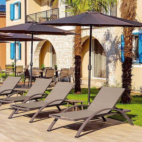 Moderne Sonnenliege - ARKO - iCARRARO italian makers - aus lackiertem Aluminium / Contract