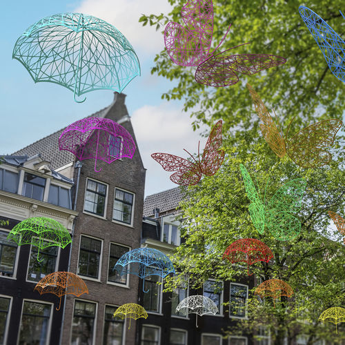 Glasfaser-Skulptur - UMBRELLA 3D - Terra Group - für Außenbereich / Garten / musikalisch