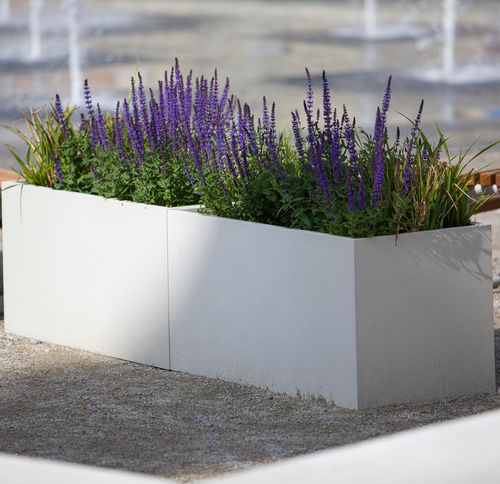 Beton-Pflanzkübel - Longo - Terra Group - rechteckig / wetterbeständig / UV-beständig