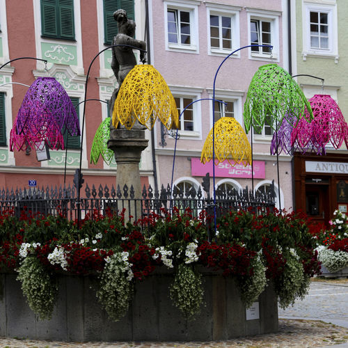 Glasfaser-Skulptur - TULIP 3D - Terra Group - für Außenbereich / bodenstehend / hängend