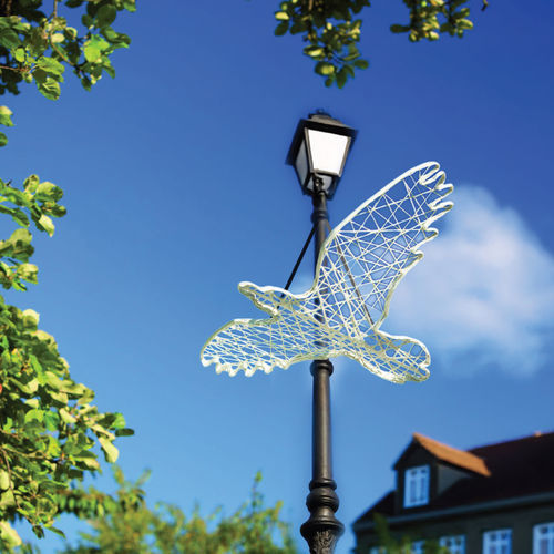 Glasfaser-Skulptur - BIRD 3D - Terra Group - für Außenbereich / Garten / musikalisch