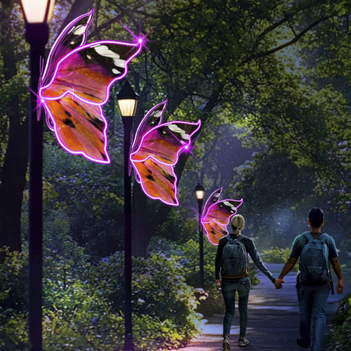 Skulptur für Außenbereich - BUTTERFLY 3D FOR LAMPS - Terra Group - Garten / LED-beleuchtet / für Laterne