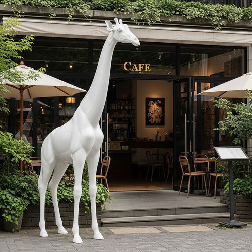 Glasfaser-Skulptur - GIRAFFE - Terra Group - für Außenbereich / Garten / freistehend