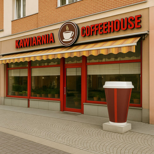 Wand-Verkaufsschild - COFFE CUP - Terra Group