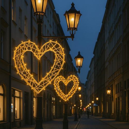 Glasfaser-Skulptur - OPENWORK HEART 2D - Terra Group - für Außenbereich / freistehend / bodenstehend