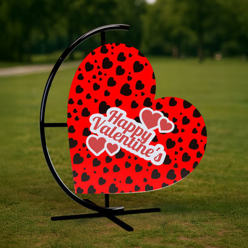 Glasfaser-Skulptur - HEART 2D - Terra Group - für Außenbereich / bodenstehend / für öffentliche Bereiche