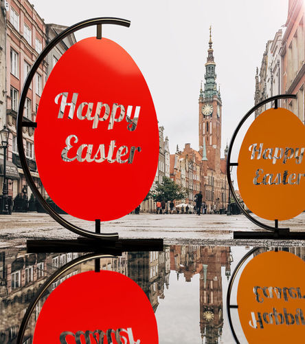 Werbestele - EASTER EGG 2D PERSONALISED - Terra Group - für öffentliche Bereiche / für öffentliche Einrichtungen / für Ausstellungen