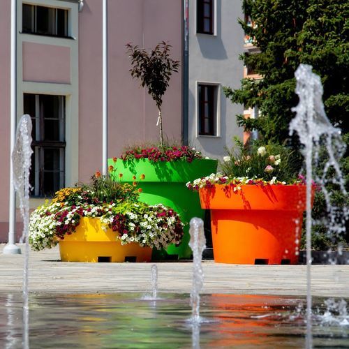 Polyethylen-Pflanzgefäß - Gianto Collection - Terra Group - rund / konisch / UV-beständig