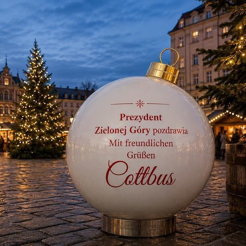 Glasfaser-Weihnachtsdekoration - PERSONALIZED XXL CHRISTMAS BAUBLE - Terra Group - für öffentliche Bereiche / für Einzelhandel / wasserdicht