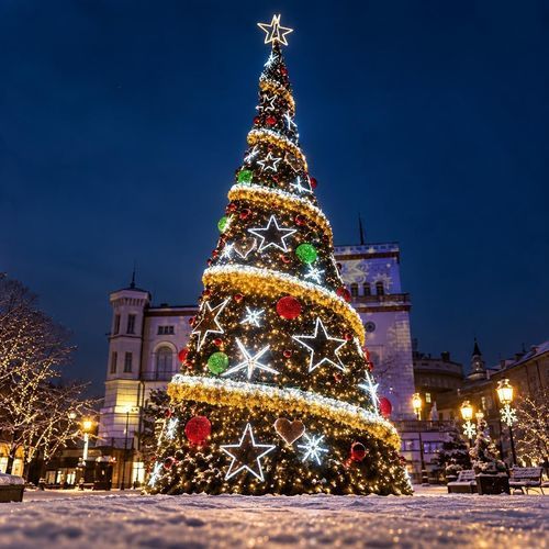 PVC-Weihnachtsbaum - TERRA - Terra Group - pulverbeschichteter Stahl / für öffentliche Bereiche / wasserdicht