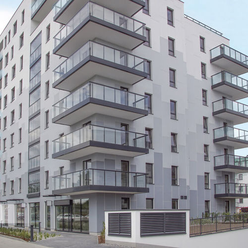 Aluminium-Geländer - OSIEDLE IMPULS - Copal - Glasplatten / für Außenbereich / für Balkon