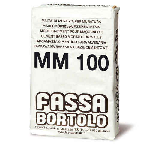 Montagemörtel - MM 100 - Fassa Bortolo - für Beton / für Mauerwerk / für Zement
