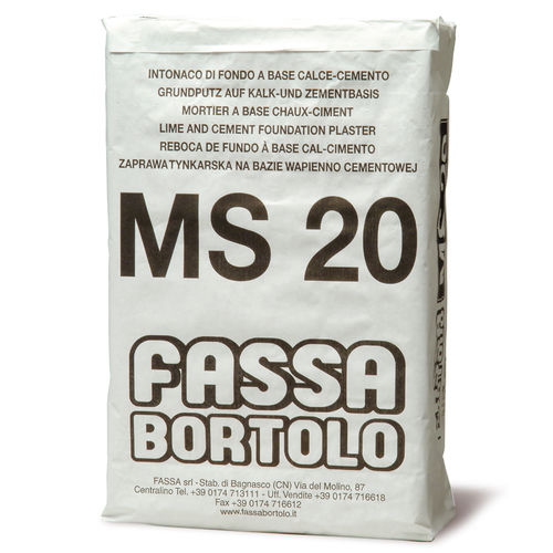 Montagemörtel - MS 20 - Fassa Bortolo - für Beton / für Mauerwerk / auf Zement- und Kalkbasis