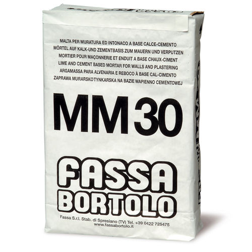 Montagemörtel - MM 30 - Fassa Bortolo - für Beton / für Mauerwerk / auf Zement- und Kalkbasis