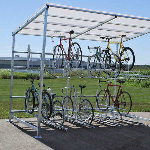 Stahl-Fahrradunterstand - SHD-BSH - Madrax - Polycarbonat-Überdachungen / für öffentliche Bereiche