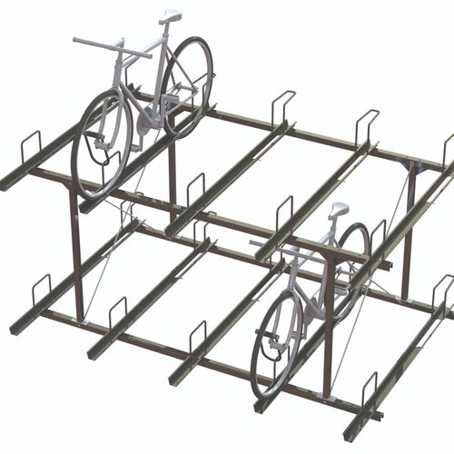 Bodenstehender Fahrradständer - BIKE STORAGE TIER - Madrax - horizontal / zweistufig / für öffentliche Bereiche