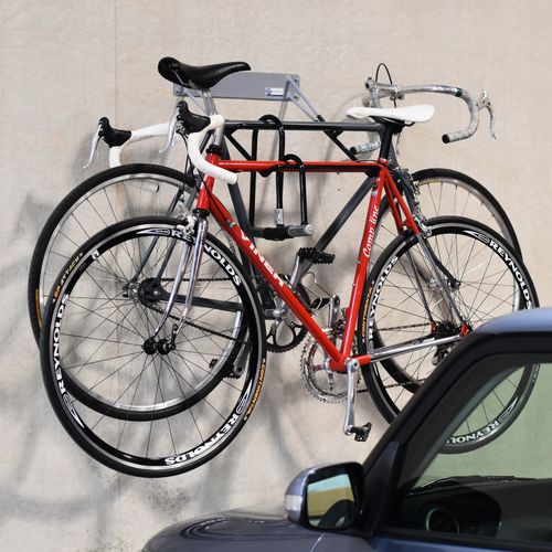 Wandmontierter Fahrradständer - PARALLEL RACK - Madrax - für Garagen / pulverbeschichteter Stahl / für professionellen Einsatz