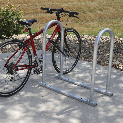 Bodenstehender Fahrradständer - U' ON RAILS - Madrax - gesichert / für öffentliche Bereiche / galvanisiertem Stahl